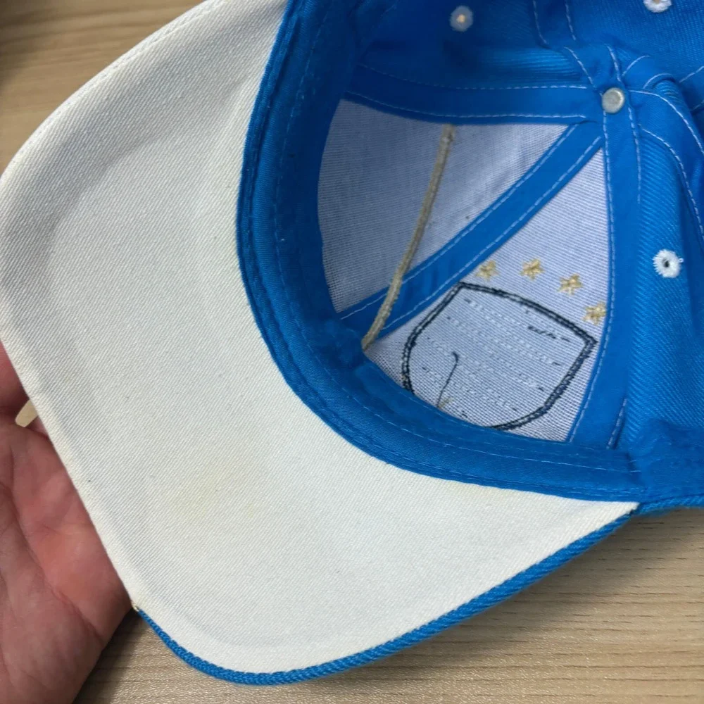 Italy Hat Cap Strap Back Blue Italia‎ Soccer Adjustable New Era Mens